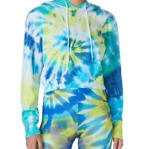 AFRM Mila Tie Dye Crop Hoodie Casual Loungewear Vibrant Bright Size XS